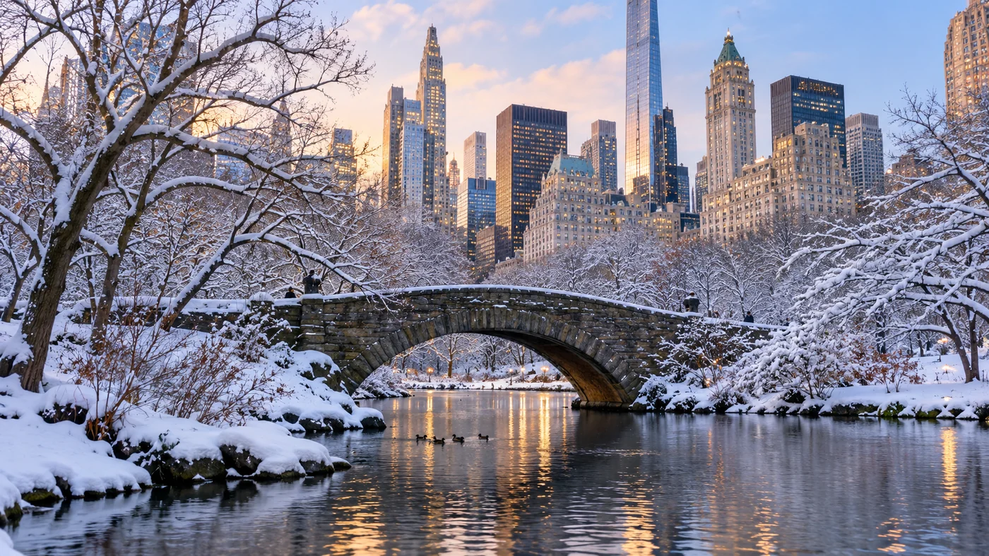 AI illustration of New York winter travel scene 2