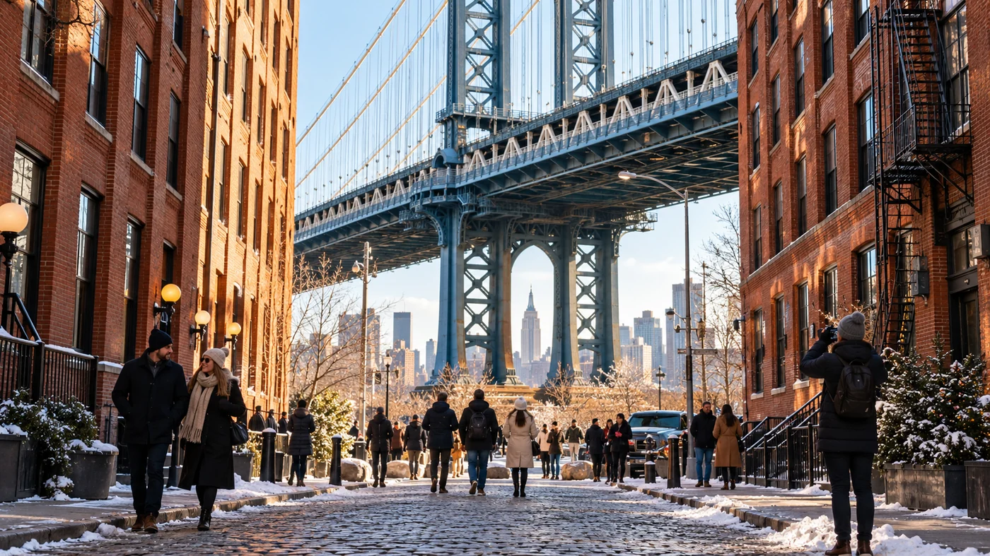 AI illustration of New York winter travel scene 3