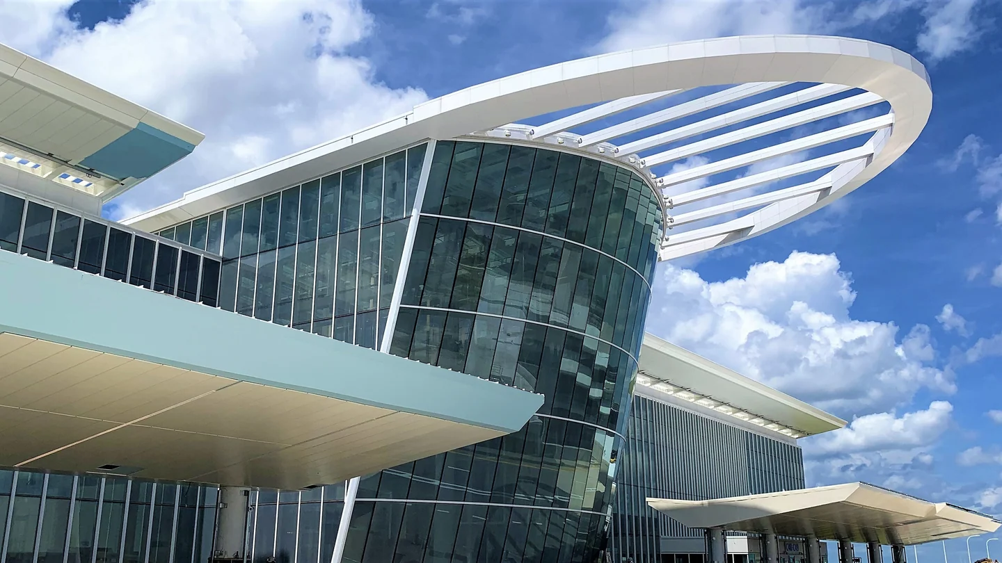 Modern terminal exterior at Orlando International Airport